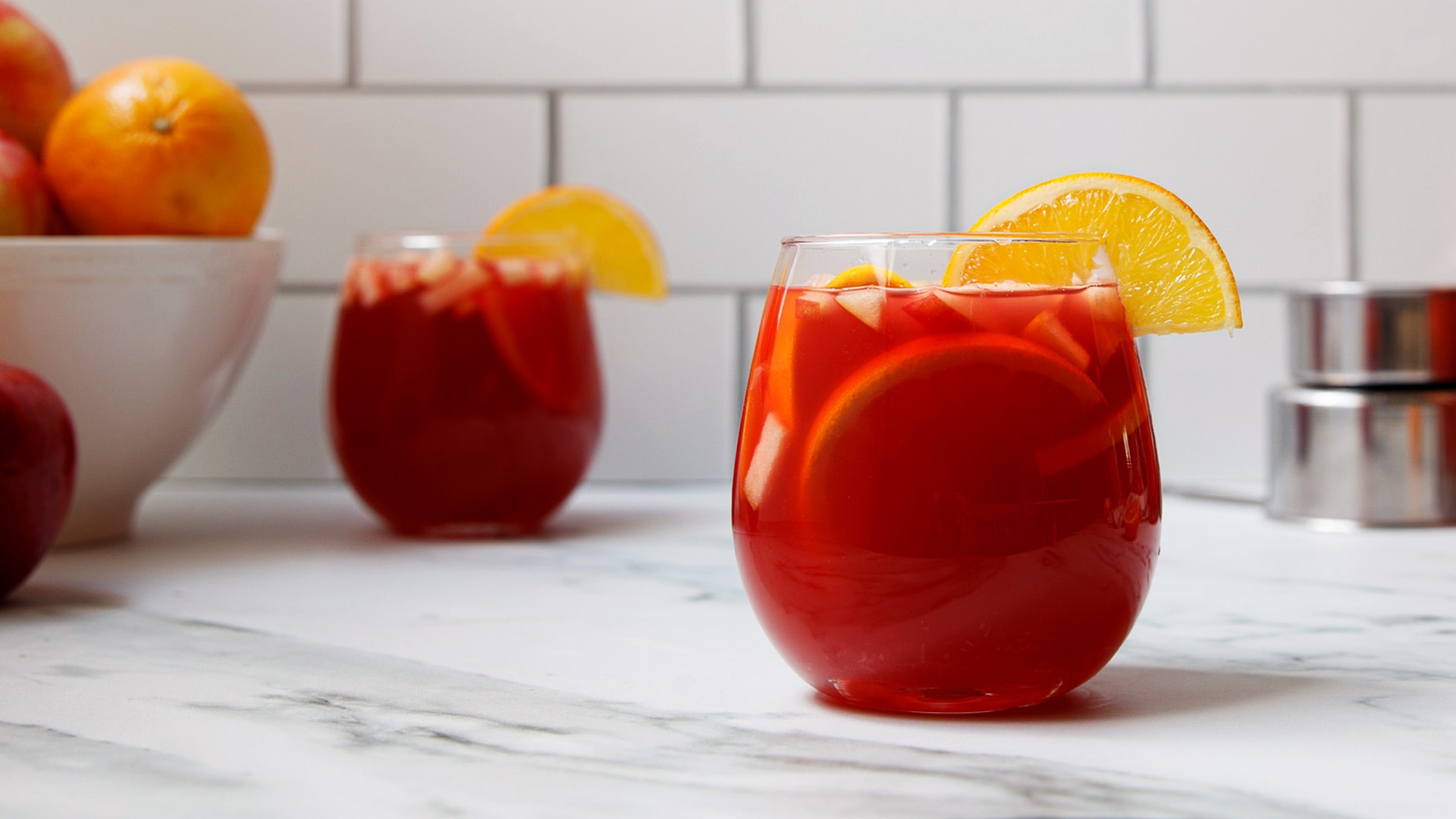 glasses of jolly rancher sangria