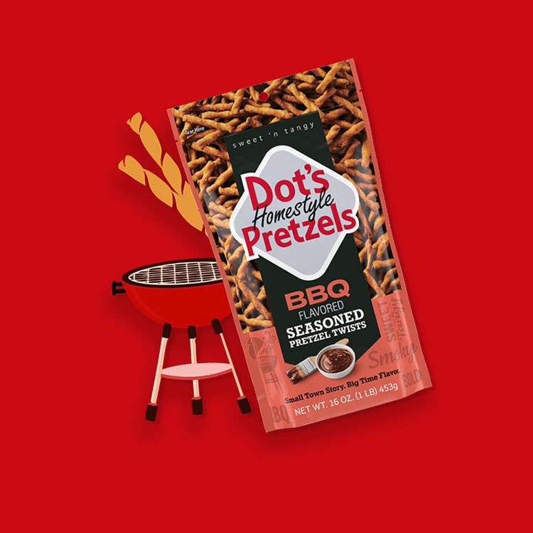 bag of dots homestyle pretzels bbq seasoned pretzel twists