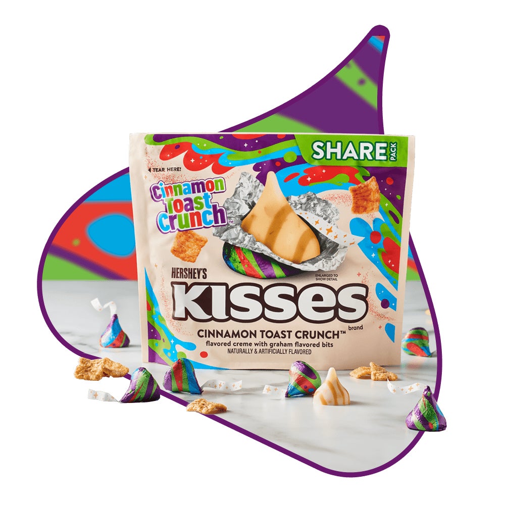 share bag of hersheys kisses cinnamon toast crunch flavored candies